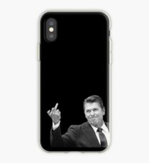 Ronald Reagan Flipping The Bird iPhone Case