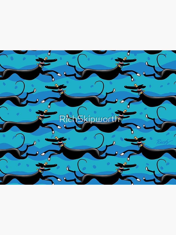 Thumbnail 5 of 5, Pet Mat, Blue Zoomies pattern designed and sold by RichSkipworth.