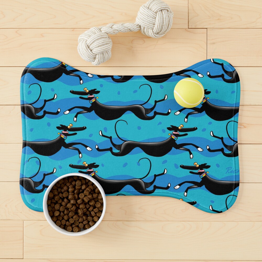 Blue Zoomies pattern Pet Mat