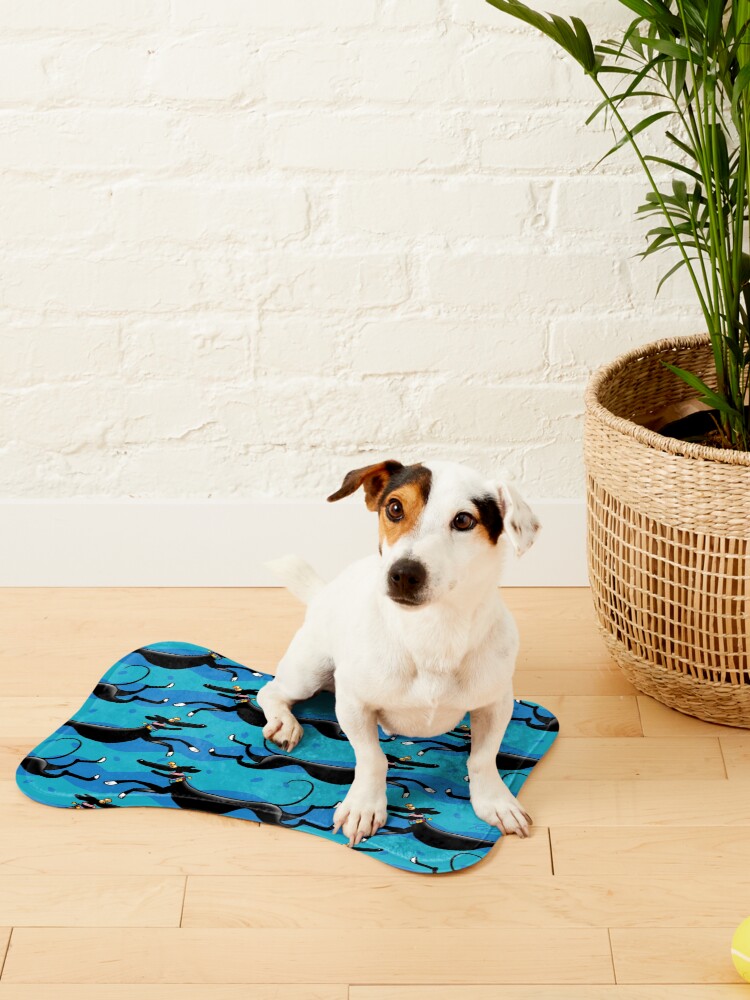 Thumbnail 2 of 5, Pet Mat, Blue Zoomies pattern designed and sold by RichSkipworth.