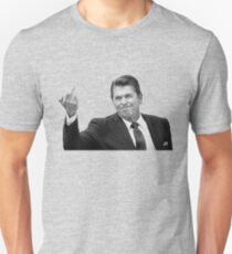 Ronald Reagan Flipping The Bird Unisex T-Shirt