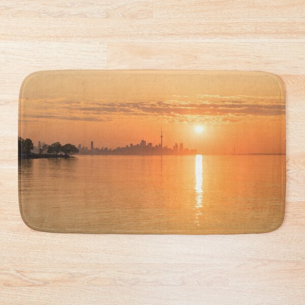 Item preview, Rose Gold and Orange - Sun Rising Over Toronto Skyline designed and sold by Georgia Mizuleva.