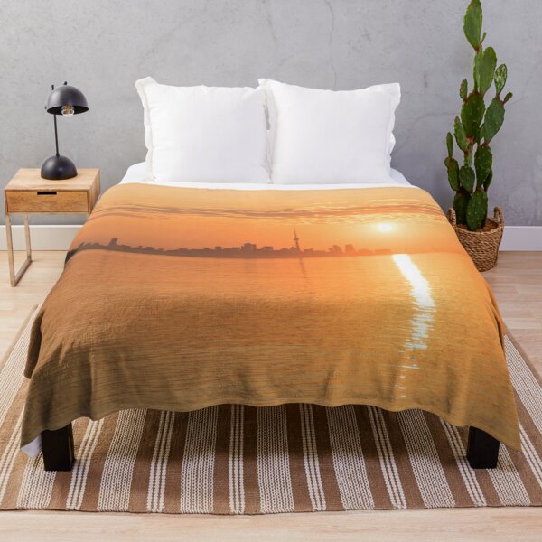 Item preview, Rose Gold and Orange - Sun Rising Over Toronto Skyline designed and sold by Georgia Mizuleva.