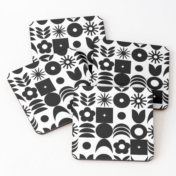 Item preview,  Black White 70s Disco Geometric Pattern  designed and sold by SunnyBrand.