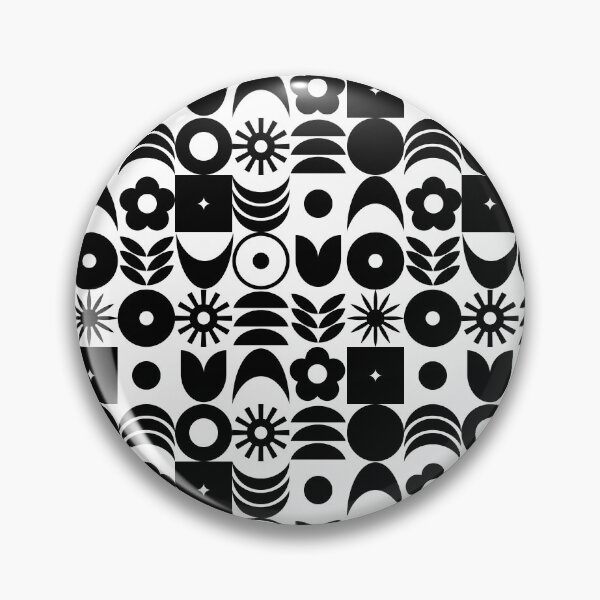 Item preview,  Black White 70s Disco Geometric Pattern  designed and sold by SunnyBrand.