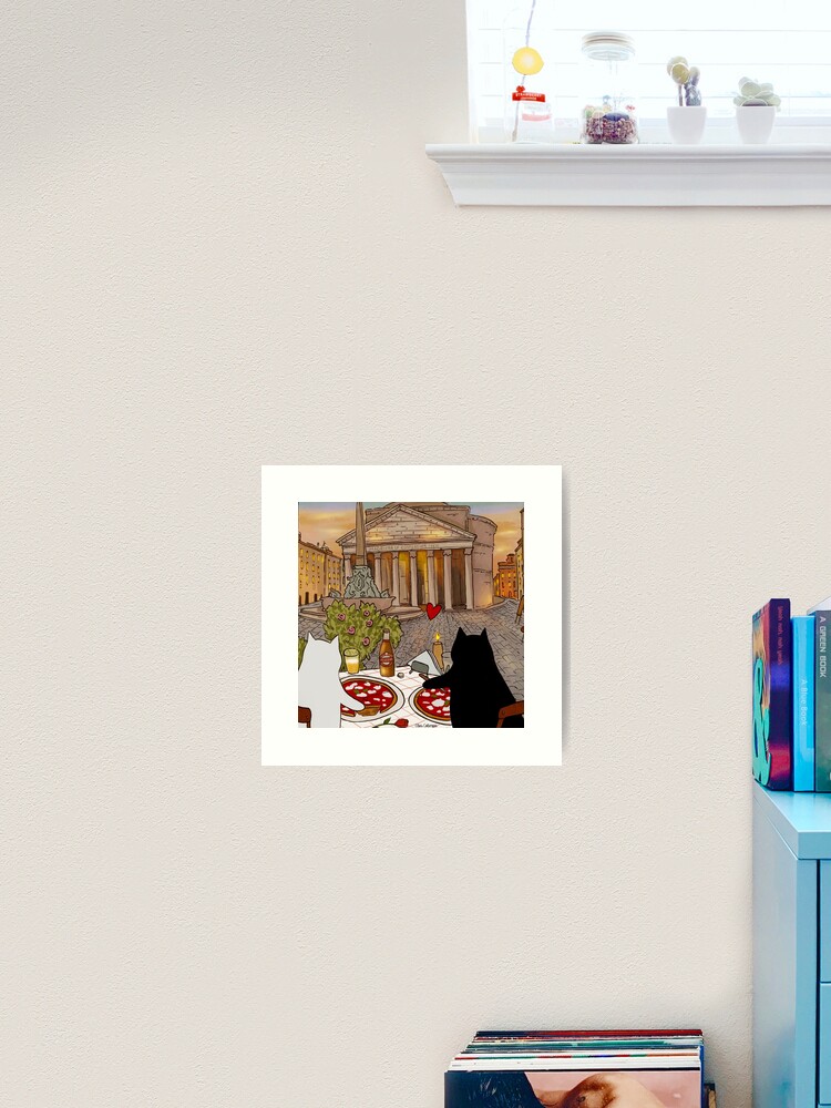 Pizza in the Piazza  Art Print