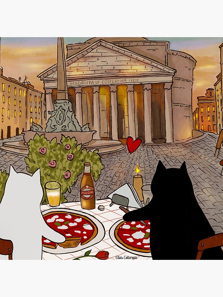 Pizza in the Piazza  Art Print