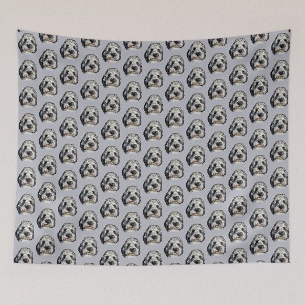 Item preview, Black & White Merle Doodle Dog  designed and sold by Happy Dog Doodles.