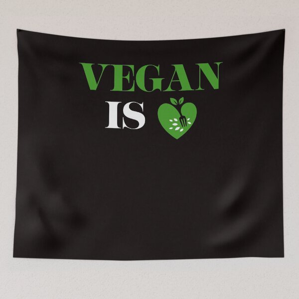 Item preview, Vegan Is Love Heart Vegetarian Veganism Veggie Vegetarianism designed and sold by TomGiantDesigns.