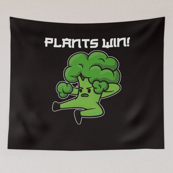 Item preview, Plants Win Vegan Vegetarian Veganism Animal Rights Meatless designed and sold by TomGiantDesigns.