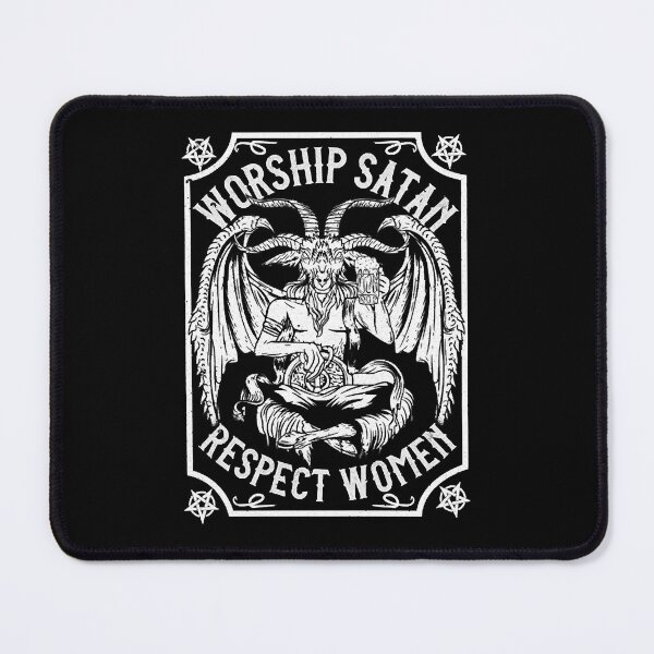 Item preview, Worship Satan Respect Women - Satanic Devil designed and sold by ZavenloS63.