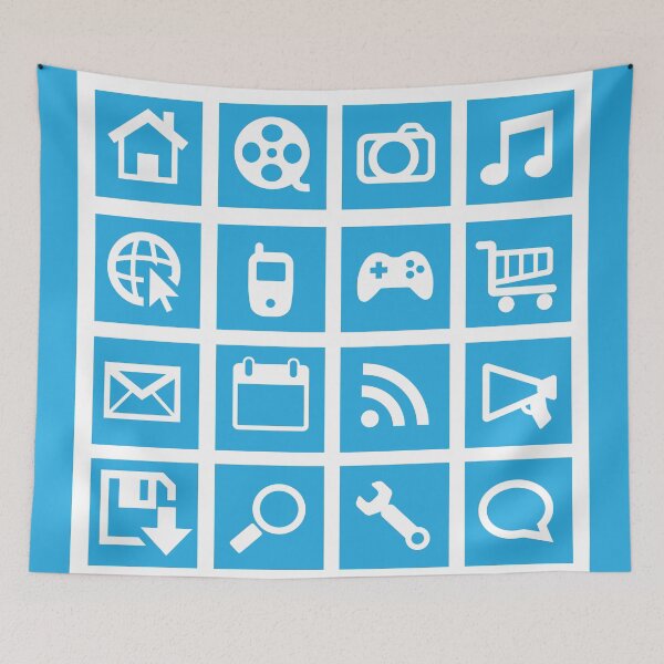 Item preview, Web icon graphics (blue) designed and sold by QueenieLamb.
