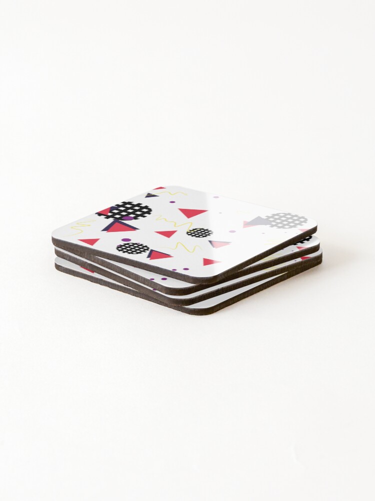 Thumbnail 4 of 5, Coasters (Set of 4), 80s Pattern designed and sold by LotsDesignStore.