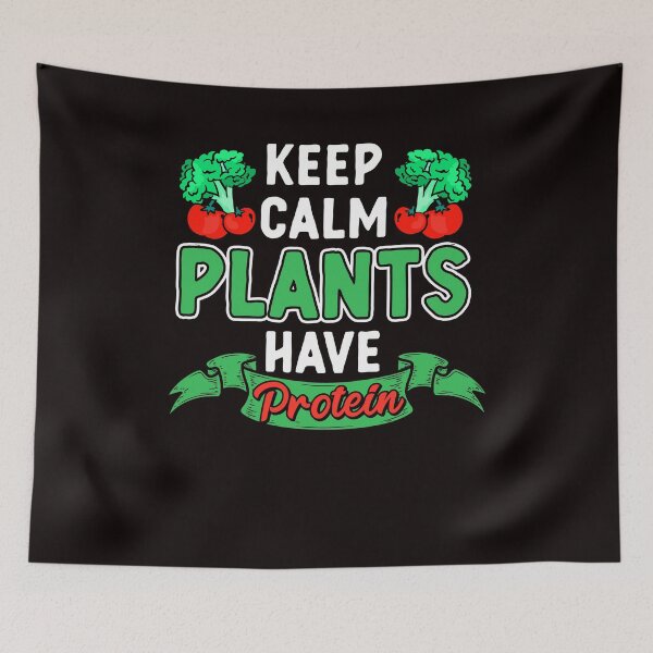 Item preview, Plants Have Protein Vegan Vegetarian Veganism Veggie Food designed and sold by TomGiantDesigns.