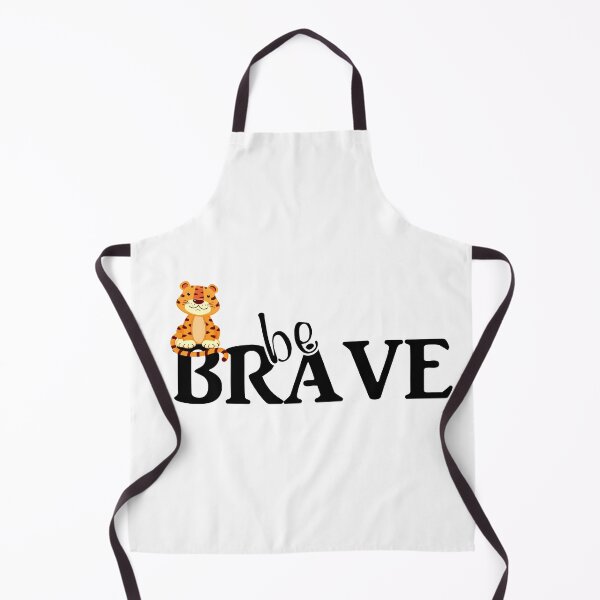 Item preview, BE BRAVE, Cute Tiger, Smiling Orange Black designed and sold by KalghiCraftsCo.