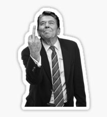 Ronald Reagan Middle Finger Sticker