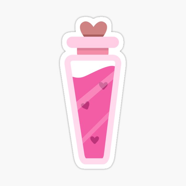 pink heart potion Sticker