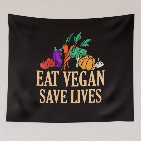 Item preview, Eat Vegan Save Lives Vegetarianism Vegetarian Veggie Food designed and sold by TomGiantDesigns.
