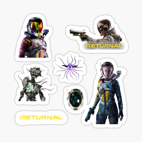 Returnal Game logo selene and aliens set of Sticker for Sale by BoldPencil