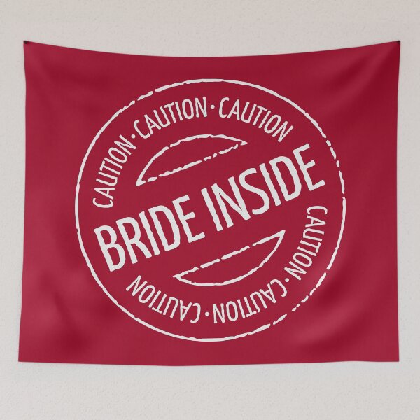 Item preview, Bride Inside Caution Stamp (Hen Party / White) designed and sold by MrFaulbaum.