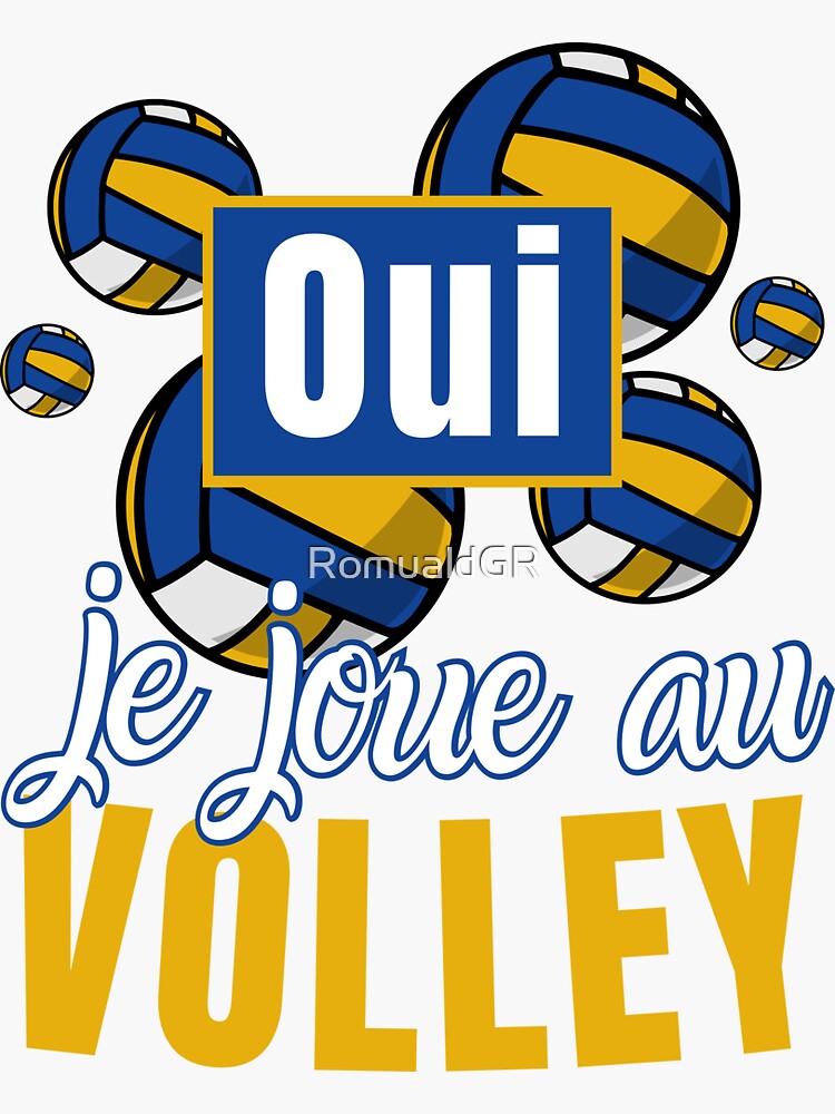 "volleyball player yes I play volleyball" Sticker by RomualdGR Redbubble