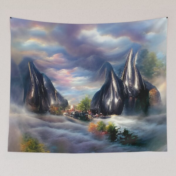 Item preview,  AI Generated Art, Obsidian Cliffs Fantasy  designed and sold by ACC .