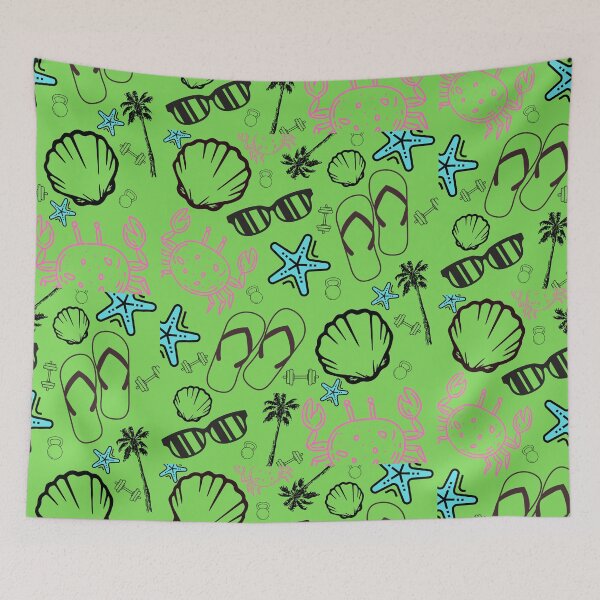 Item preview,  Beach and gym green pattern designed and sold by WAVIstore.