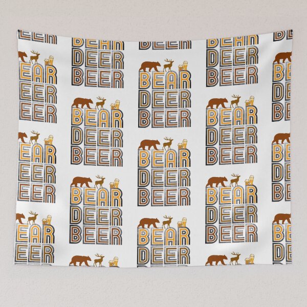 Item preview, Retro Vintage Bear Deer Beer designed and sold by bestdesign4u.