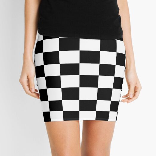 Checkered racer outlet skirt