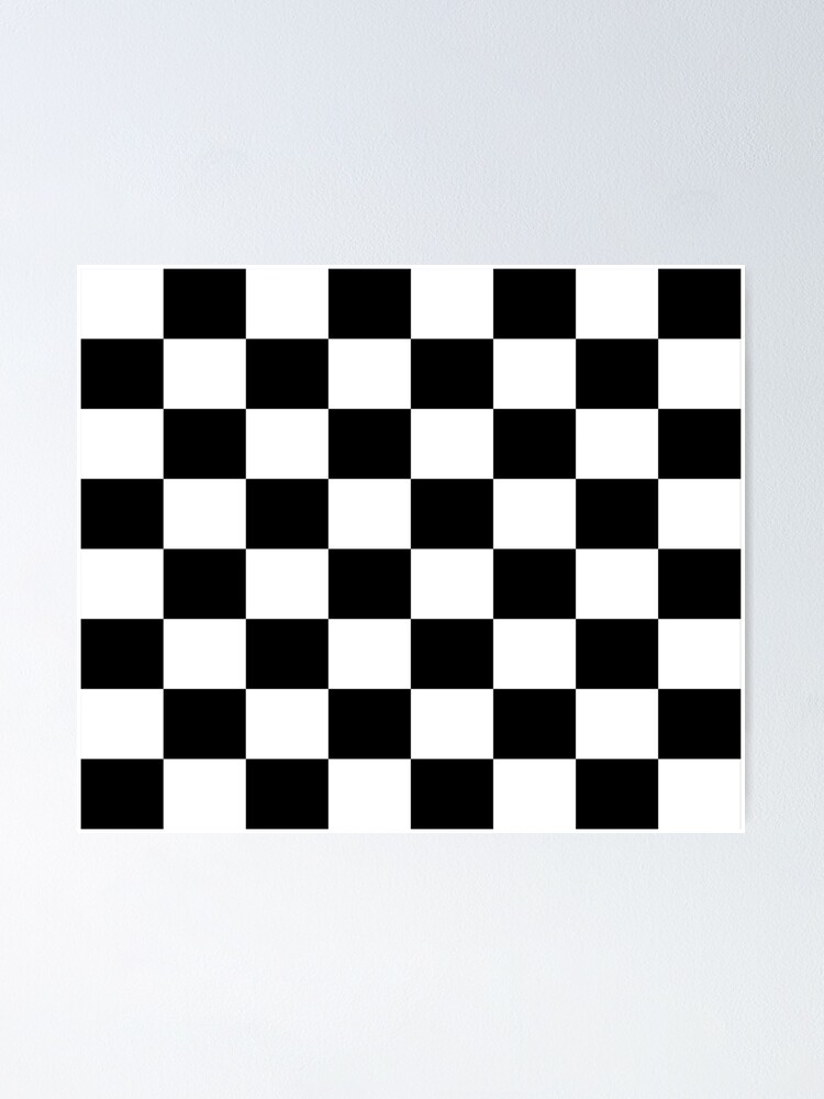Black White Checker Design Bedspread - Mini Chess Sticker black-white-checker-design-bedspread-mini-chess-sticker-poster-for-sale-by-deanworld-redbubble