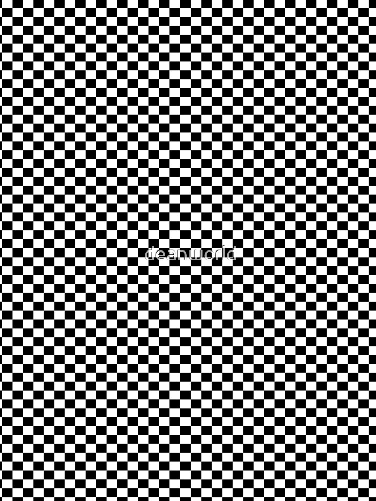 Black White Checker Design Bedspread - Mini Chess Sticker by deanworld