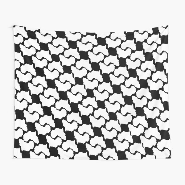 Shape of Africa in Geometric Pattern Tapestry