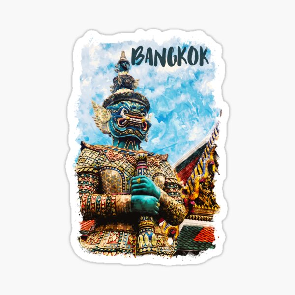 Item preview, Bangkok Thailand city watercolor designed and sold by chrlalexandru.