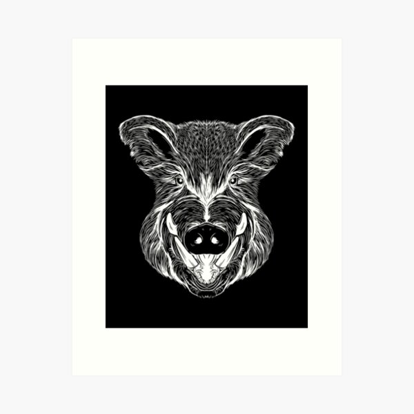 wild boar Art Print