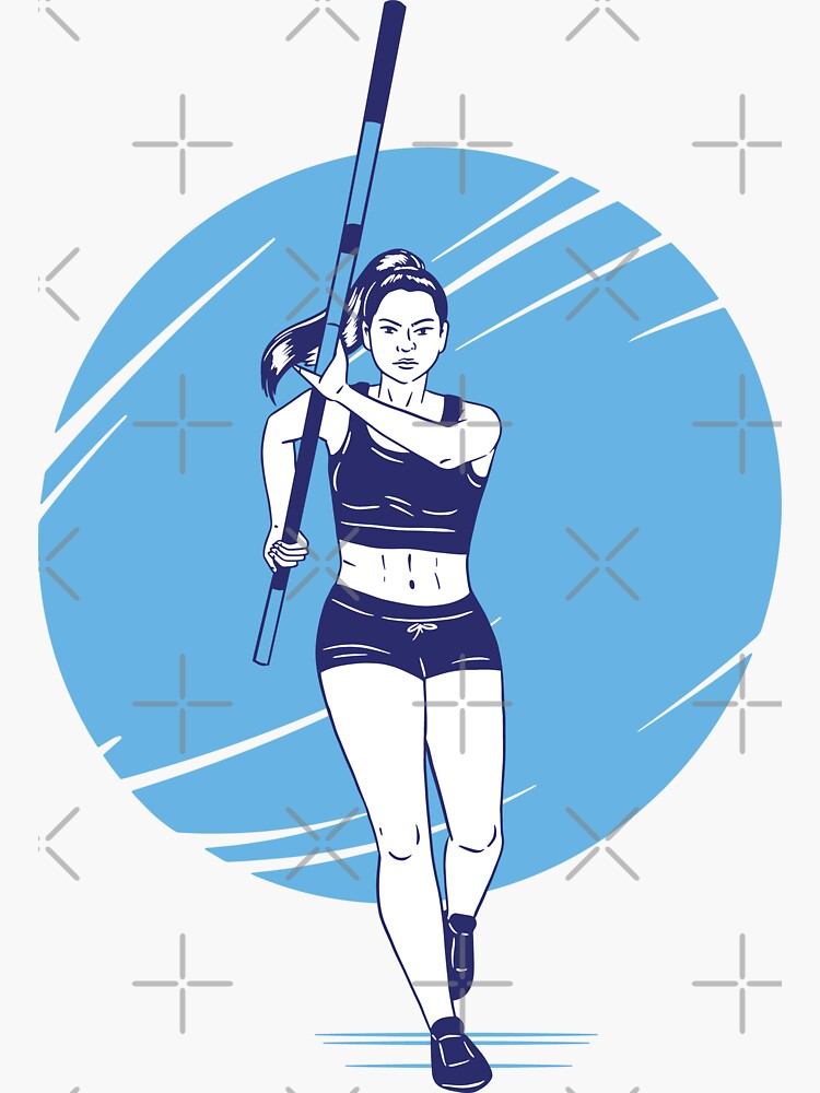 "pole vault" Sticker for Sale by DerSenat Redbubble