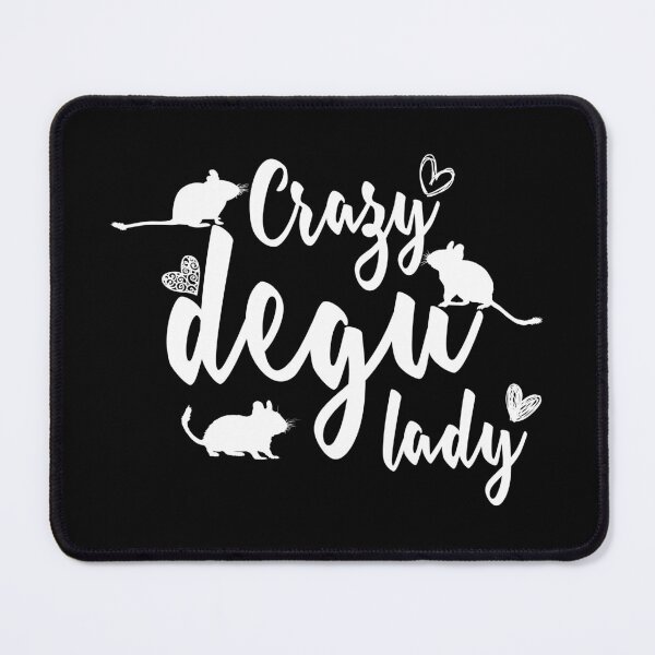 Item preview, Crazy degu lady (white) designed and sold by RatArt Designs.