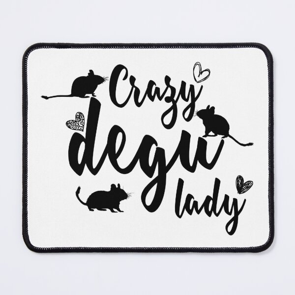 Item preview, Crazy degu lady (black) designed and sold by RatArt Designs.