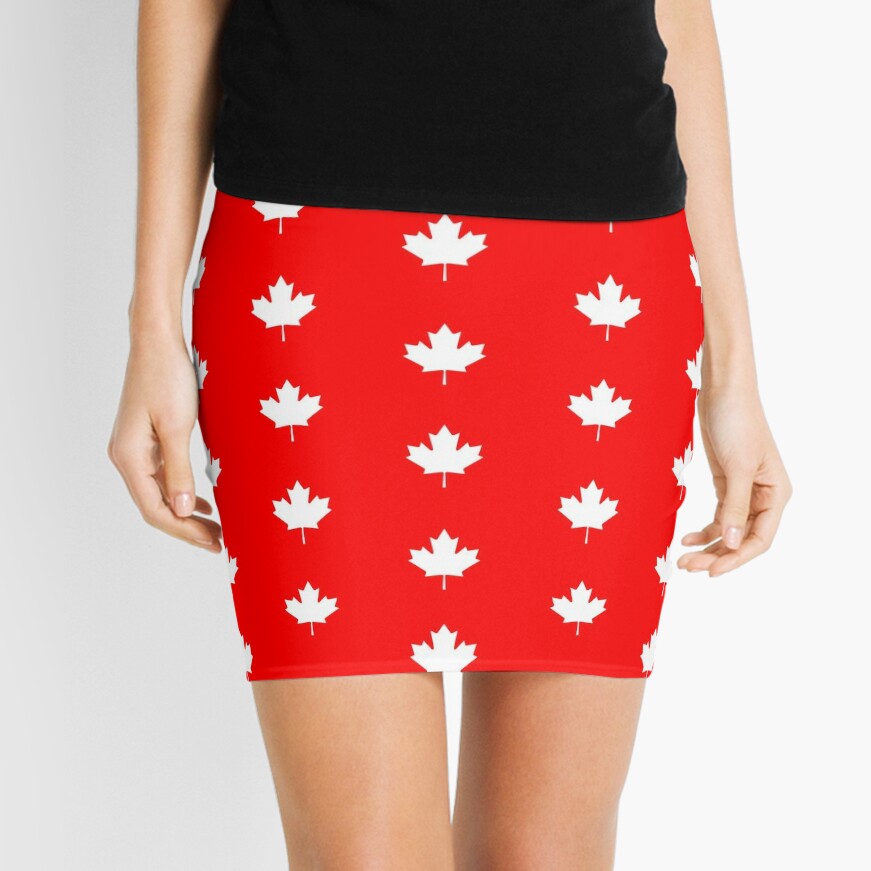 Canadian Flag National Flag Of Canada Maple Leaf T Shirt Sticker Mini Skirt For Sale By