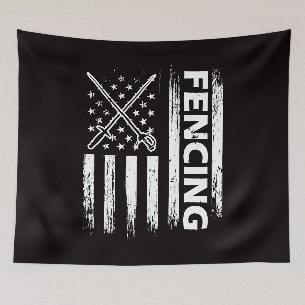 Item preview, Fencing US American Flag Fencer Saber Rapier Duel Epee designed and sold by TomGiantDesigns.