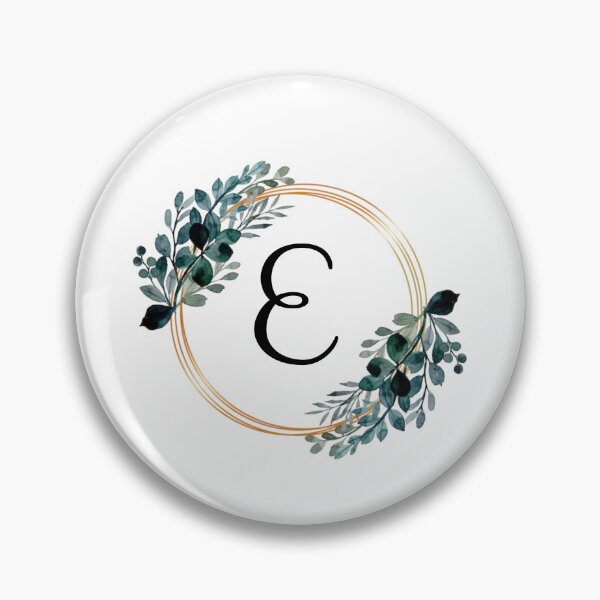 Item preview, Monogram Letter E | Laurels with Gold Borders designed and sold by JustSeasons.