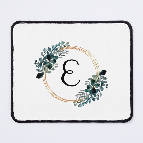 Item preview, Monogram Letter E | Laurels with Gold Borders designed and sold by JustSeasons.