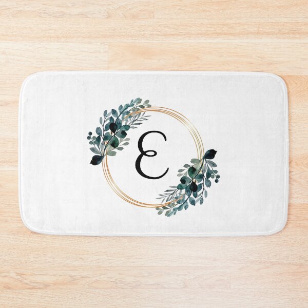 Item preview, Monogram Letter E | Laurels with Gold Borders designed and sold by JustSeasons.