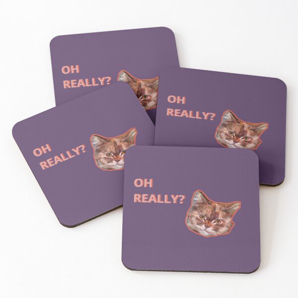 Item preview, "Oh really?" Cat designed and sold by Nina's Vibrant Art.