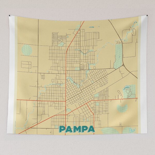 Item preview, Pampa Map Retro designed and sold by HubertRoguski.