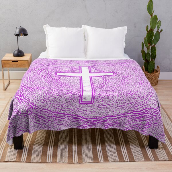 Item preview, WHITE CROSS HIGHLIGHTED IN PINK designed and sold by ILA-DODO.