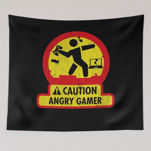 Item preview, Caution Angry Gamer - Gaming t shirt designed and sold by Dailytees.