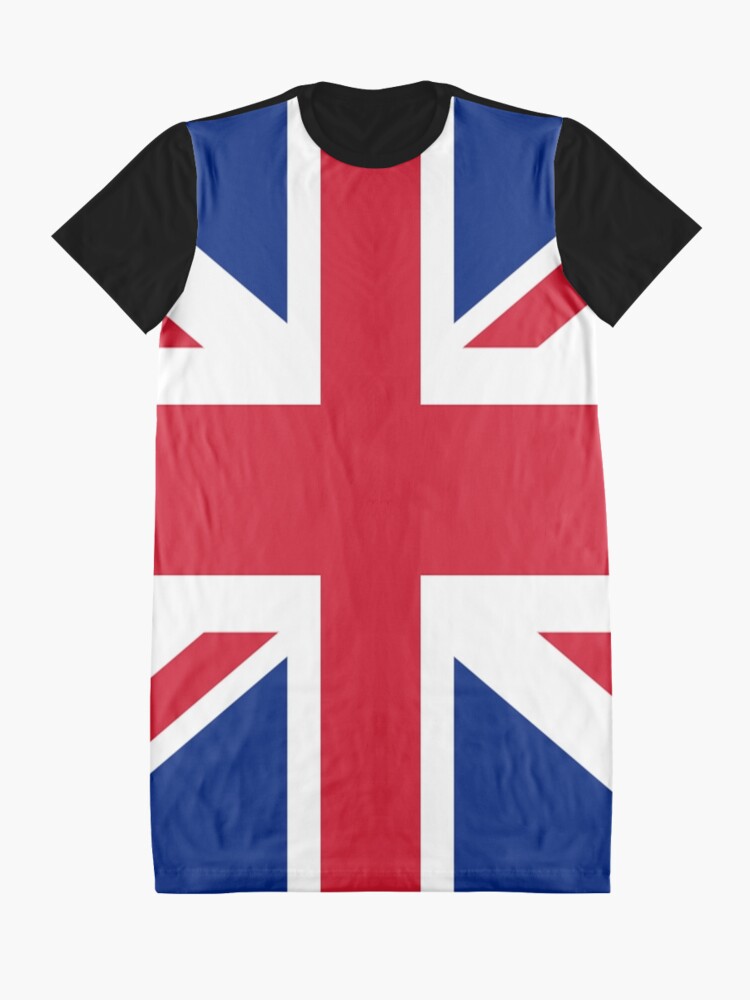 Alternate view of Union Jack 1960s Mini Skirt - Best of British Flag Graphic T-Shirt Dress