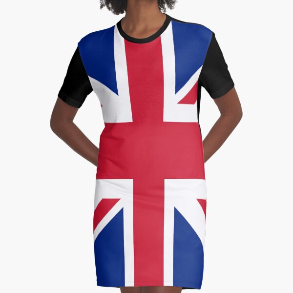 Union Jack 1960s Mini Skirt - Best of British Flag Graphic T-Shirt Dress