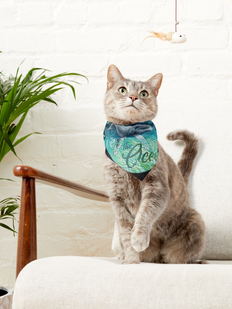 Alternate view of Save the Ocean Pet Bandana