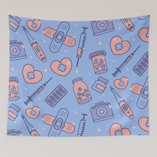 Item preview, nurse seamless pattern designed and sold by DerSenat.
